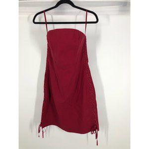 Express Red Strapless Stretch Corset Mini Dress 10
